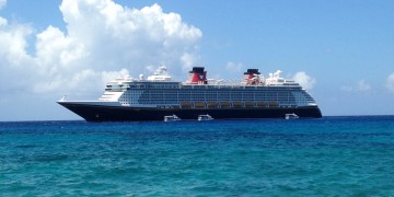 a cruise ship in the water