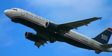 a plane flying in the sky