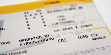 a close up of a ticket