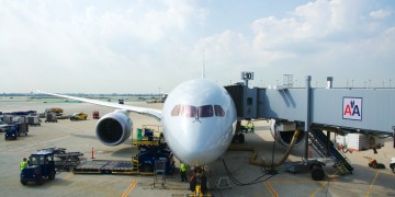 a plane at an airport