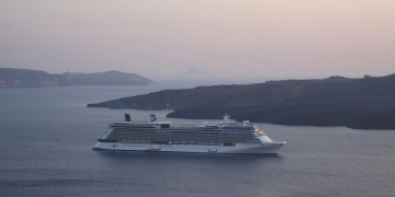 a cruise ship in the water