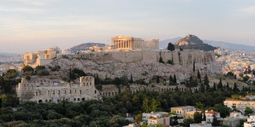 Acropolis of Athens on a hill