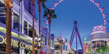 a ferris wheel in the city