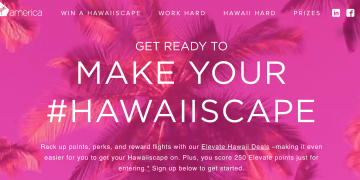 Virgin America Elevate sweepstakes — sring 2016