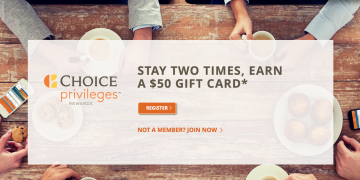 Stay Twice Get $50 gift card promotion — Summer 2016