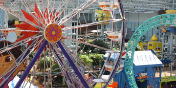 a ferris wheel with colorful objects