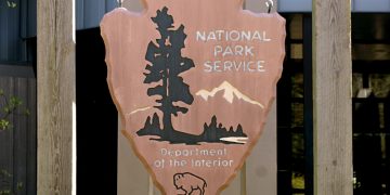 National Park Service wooden plaque