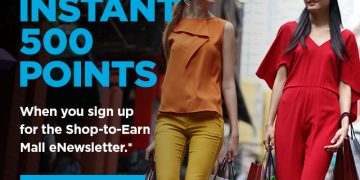 Instant 500 points for signing up for shopping newsletter 2016