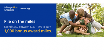 1,000 bonus award MileagePlus miles fall 2016