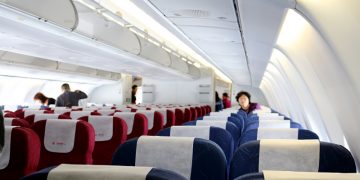 China Eastern Airlines economy class cabin