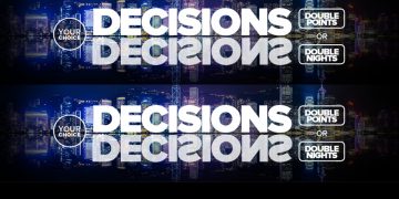 Decisions Decisions promotion 2016 — double Gold Points or double elite qualifying nights