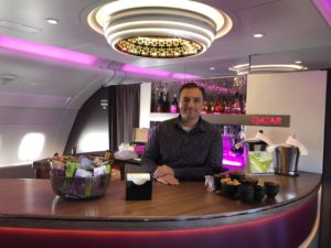 Qatar Airways Business Class A380 Cabin