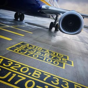 a close-up of an airplane