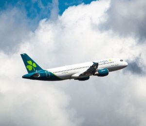 a plane flying in the sky