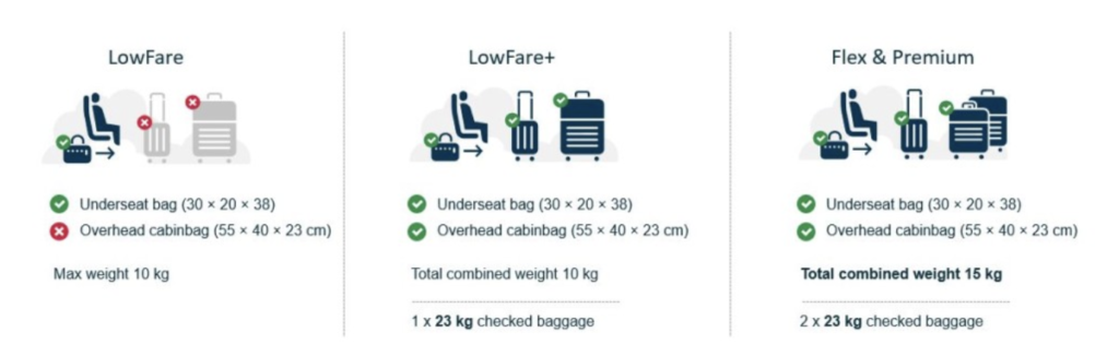 norwegian airlines checked baggage size