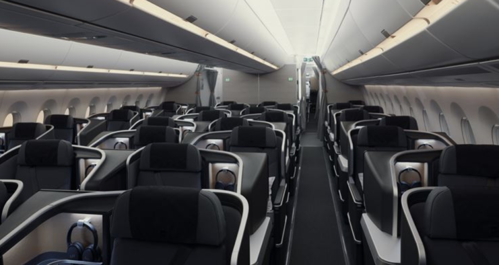 SAS Business Class on the new Airbus A350-900.