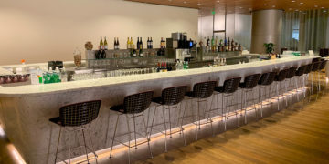 Qatar Airways Al Mourjan Business Lounge flagship bar