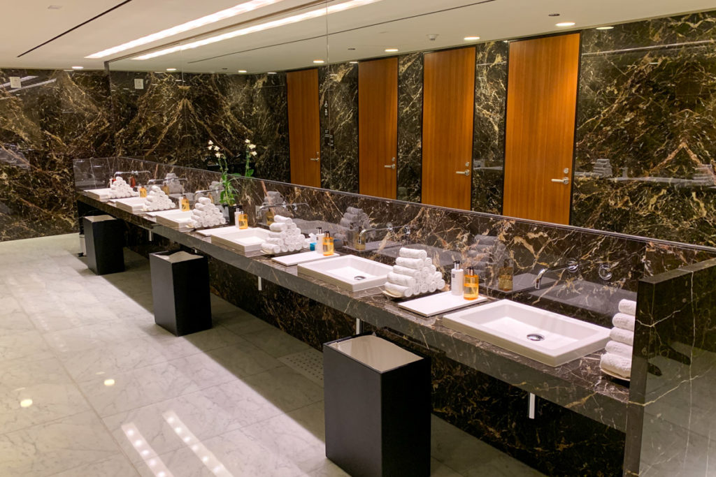 First-class restrooms