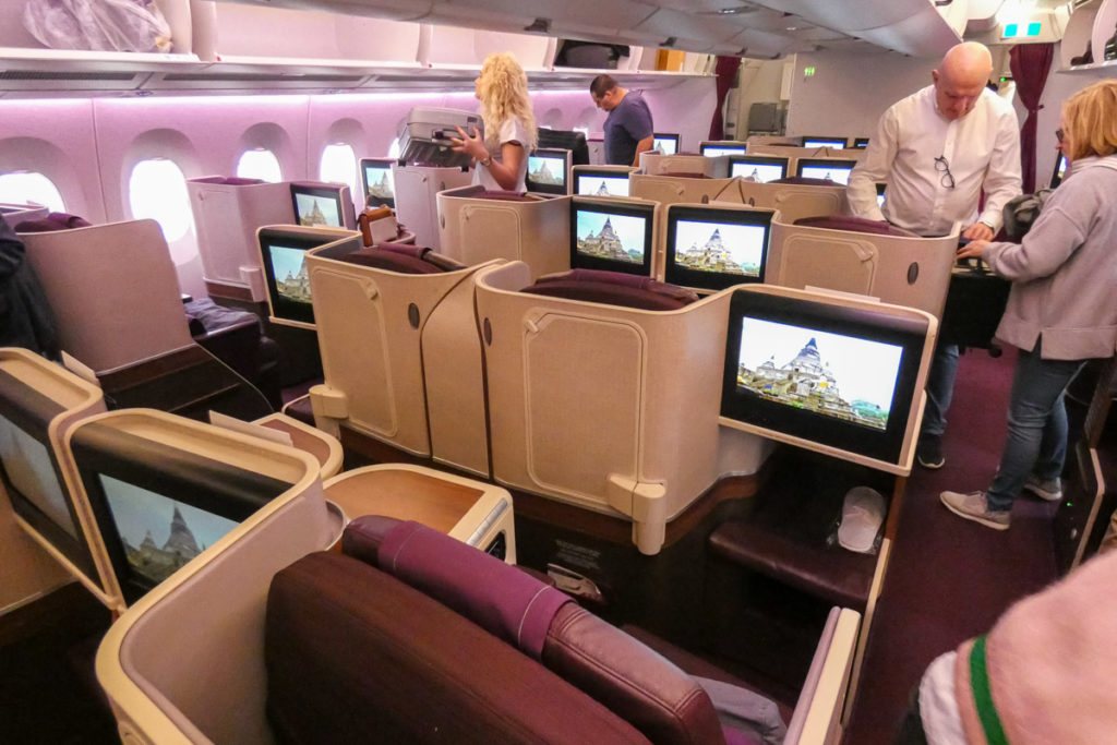 Thai Airways Airbus A350 business class cabin