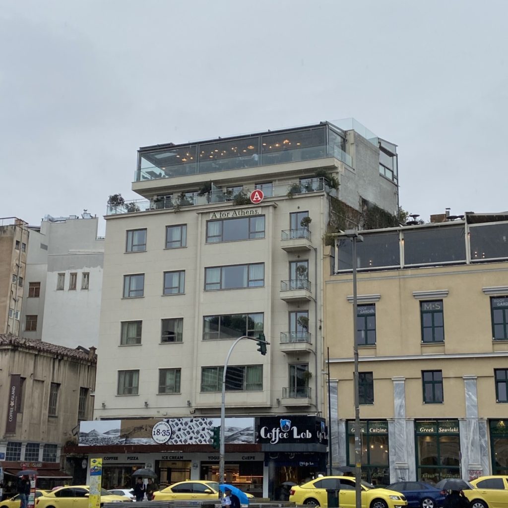 a building with a balcony on top of it