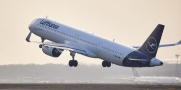 a plane taking off from the runway