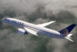 United Airlines Boeing 787 Dreamliner above the clouds (Source: United AIrlines)