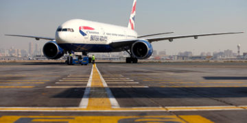 Boeing 777-200 push back in Dubai (Source: British Airways)