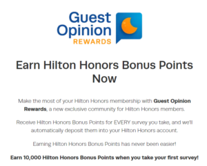 free hilton honors points