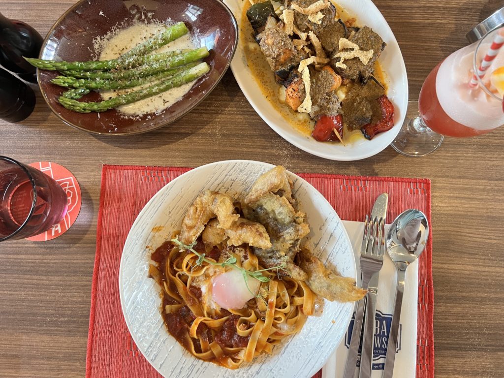 a plate of food on a table