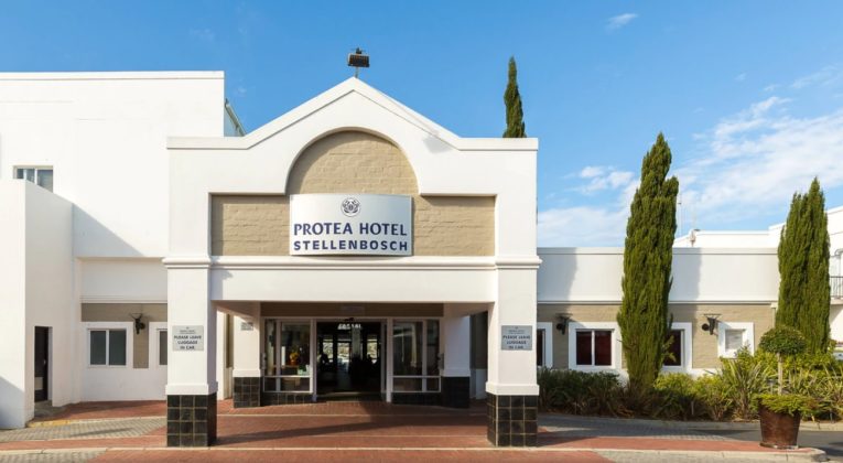 a building with a sign on the front