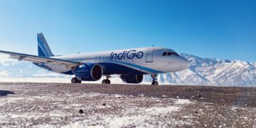 IndiGo Aircraft in the mountains (Source: IndiGo)